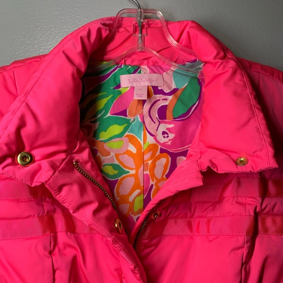 Hot Pink Lilly Pulitzer Puffer - Picture 2 of 5
